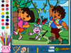 Dora And Diego Coloring Game